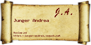 Junger Andrea névjegykártya